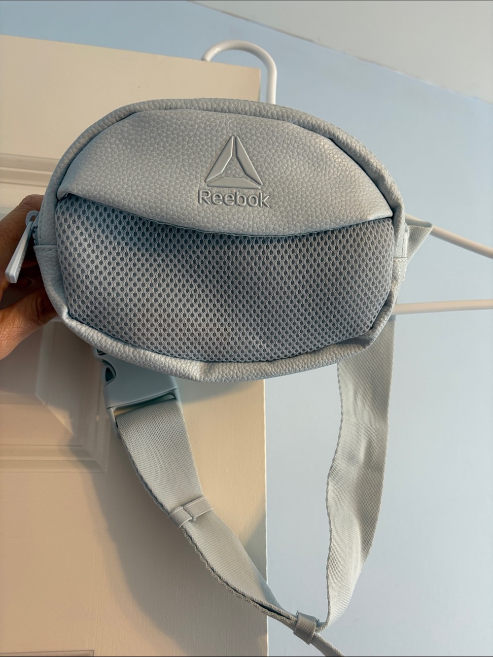 Reebok Pale Blue Belt Bag with Mesh Front